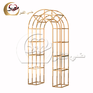 Arco Decorativo de Lujo en Acero Inoxidable Plateado, Romántico y Elegante, Fácil de Instalar, para Bodas y Eventos - Product Image 5