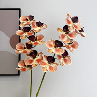 Fleur artificielle Phalaenopsis à 7 têtes, orchidée papillon en coton de silicone au toucher réel, fausse fleur pour la décoration intérieure
