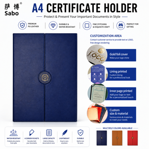 Cartella Porta Certificato di Laurea Personalizzata A4 in PU con Stampa a Caldo, Goffratura/Debossing e Stampa Digitale del Logo Personalizzato - Product Image 3