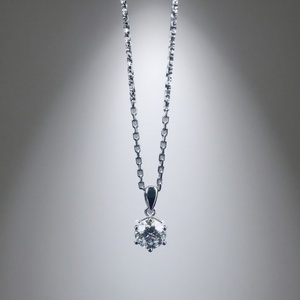 Qinglong Jewelry Cheaper Factory 18k White Gold Pear Diamond Fashion Jewelry <b>Necklace</b> Heart Cut Round Diamond <b>Necklace</b> for Women - Product Image 2