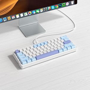คีย์บอร์ดเกมมิ่งแบบมีสาย Mini USB รุ่นใหม่ 61 ปุ่ม RGB LED Backlit พร้อมสวิตช์แบบเงียบภาษาสเปน สำหรับเกมเมอร์ แท็บเล็ต พีซี 61 ปุ่ม Mini Ga - Product Image 3