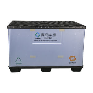 HUADING ağır AutoPack kendini temizleme çöp palet kutusu büyük HDPE kaymaz depolama katlanabilir istiflenebilir özellikleri 1T dinamik - Product Image 2