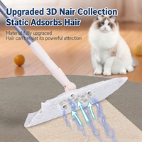 Serpillère anti-statique jetable en microfibre avec tête de balai extensible, système de fixation à double clip pour la collecte de poussière 3D, conception plate