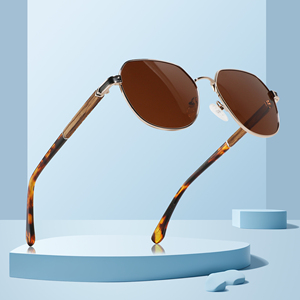 2025 venta al por mayor Unisex UV400 lentes gafas de sol Marco de acetato patillas de bambú gafas de sol para hombres Retro tonos logotipo personalizado gafas de sol - Product Image 6