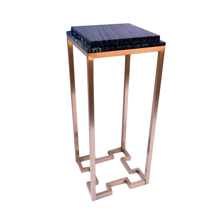 Salon Table D'appoint En Acier Inoxydable Table Basse En Marbre Moderne Coin Café Fleur De Table Organisateur