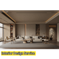 George, villa de style minimaliste, maison de luxe, services de rendu 3D, design d'intérieur, décoration architecturale, design d'intérieur