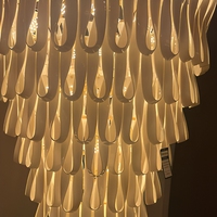 Lustre suspendu rond en céramique artistique personnalisé avec LED, garantie de 2 ans, pour salon, hall d'hôtel, prix d'usine en gros