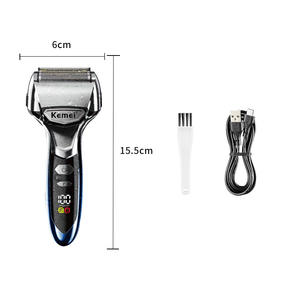Rasoir électrique Kemei KM-3215, étanche, rechargeable par USB, affichage numérique, rasoir pour homme, corps en métal - Product Image 2