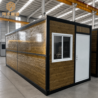 Contenedor Plegable Modular Prefabricado de 20 Pies para Oficina, Dormitorio o Campamento, Paquete Plano, Bajo Costo de Envío, 10-12 Unidades por Contenedor 40HQ