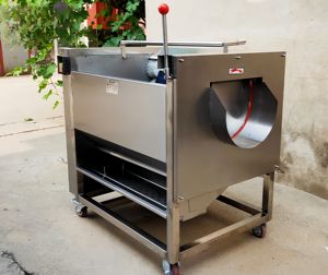 Máquina Automática Eléctrica Comercial para Lavar, Limpiar y Pelar Verduras: Zanahorias, Patatas, Batatas, Raíz de Loto, Ajo y Yuca - Product Image 4