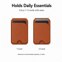 Support de portefeuille MagSafe mains libres en cuir premium pliable avec porte-cartes magnétique et support stable pour iPhone séries 17, 16, 15, 14, 13, 12