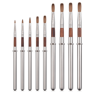 KADS Offre Spéciale – Ensemble de Pinceaux Acryliques en Martre Kolinsky avec Manche en Bois Rouge et Support pour Stylo – Outils de Manucure pour Extension d'Ongles et Sculpture - Product Image 2