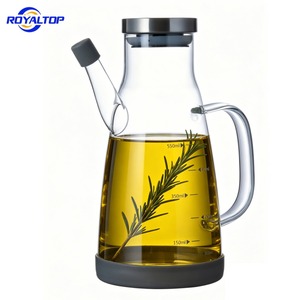 Bouteille à vinaigre en verre borosilicate de 780 ml, distributeur et cruche en verre <span class=keywords><strong>pour</strong></span> vinaigrette, huile d'olive, miel, eau, sirop - Product Image 1