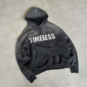 เสื้อฮู้ดซักกรดมีฮู้ดสำหรับผู้ชายผ้าฝ้าย100% ซักกรดแบบลำลองสำหรับฤดูหนาวสินค้ามาใหม่2025 - Product Image 5