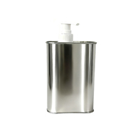 RunLin Premium 500ml RVS Vierkante Verpakking met Drukknopdeksel voor Parfum, Lotion en Cosmetica