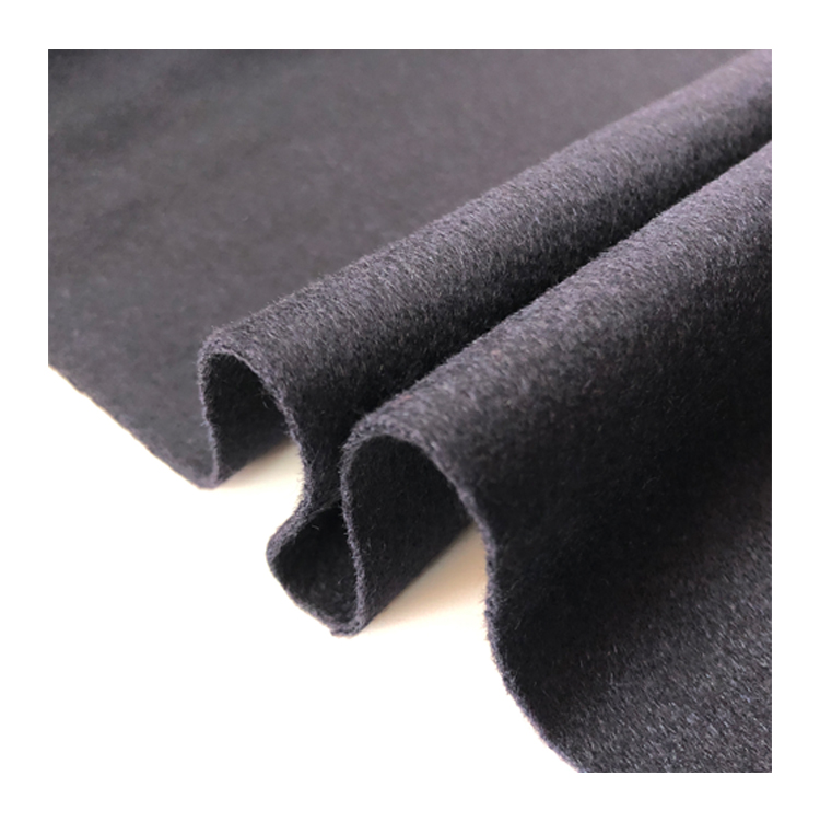 Черный 30 кашемир 70 шерсть над покрытием ткань односторонняя для пальто