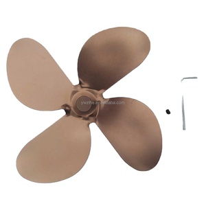 Ventilateur de foyer multicolore pour usage domestique, 4 pales, alimenté par la chaleur, pour poêle à <span class=keywords><strong>bois</strong></span>, ventilateur écologique, remplacement de pales - Product Image 4
