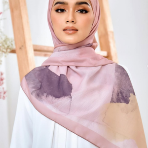 Hijab de gasa con estampado Floral para mujer de primera calidad, venta al por mayor, estilo étnico, pañuelo cómodo, Malasia, transpirable, perfumado, cuatro estaciones - Product Image 3