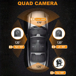 Camera hành trình ô tô 4 camera 1080p IPS WDR, camera kép, camera lùi, <span class=keywords><strong>3</strong></span> kênh, tầm nhìn ban đêm, bảo hành 1 năm - Product Image 3