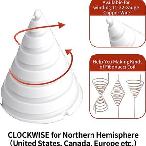 Herramienta de Bobinado en Espiral Fibonacci para Plantas, Mejora el Crecimiento y la Vitalidad de las Plantas, Herramienta de Bobinado de Alambre de Cobre para Jardinería - Product Image 2