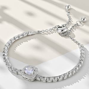 महिलाओं गर्म बिक्री तांबे का बना टेनिस ब्रेसलेट फुल ज़िरकॉन माइक्रो-इनडेस्टेड जन्मस्टोन गुणवत्ता फैशन लिंक समायोज्य श्रृंखला - Product Image 6