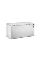 Congélateur coffre horizontal 520L à double porte, ouverture par le haut, vente en gros usine, logo et autocollant personnalisés, mode réfrigération et congélation