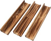 Ensemble d'étagères flottantes à 3 niveaux de 24 pouces en bois de pin rustique, revêtement écologique, rangement mural, présentoir pour chambre d'enfant, salon, vinyle