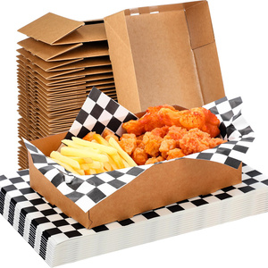 Fogli <span class=keywords><strong>di</strong></span> Carta Cerata a Quadretti Antigrasso per Sandwich, Hamburger, Pizza e Rivestimenti per <span class=keywords><strong>Zucchero</strong></span>, Uso Ristorante - Product Image 3