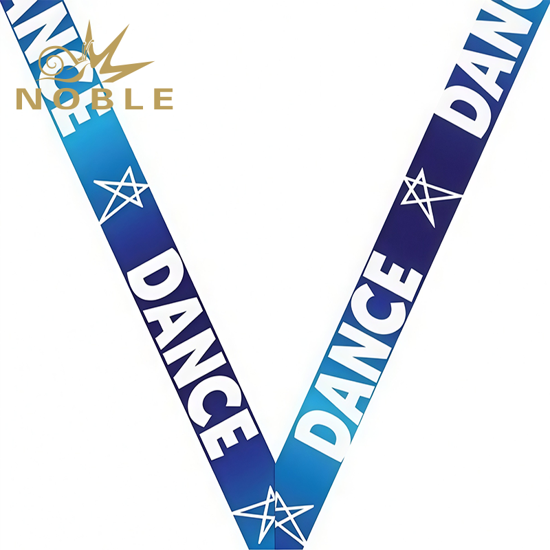 Dance Fantastic Blue Sateen Neck Ribbon Custom Medal Ribbon Bars Color Ribbon for Winner Medal