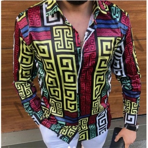 เสื้อเชิ้ตผู้ชายทรงเข้ารูปแบบใหม่สำหรับฤดูใบไม้ร่วงและฤดูใบไม้ผลิ ผ้ากันยับ ระบายอากาศได้ดี พิมพ์ลาย 3 มิติ สไตล์ลำลอง แขนยาว - Product Image 3