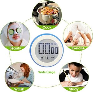 Dễ thương nhỏ Vòng LCD kỹ thuật số Nhà bếp hẹn giờ từ im lặng 99 phút đếm ngược cho nghiên cứu lớp học chơi game với màn hình cảm ứng - Product Image 5