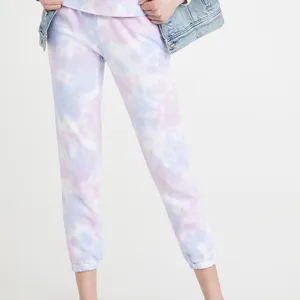 Tie Dye Women Pant Set Garment Dye Pants Multicolor Long-sleeved Tie Dyed Pant For Women