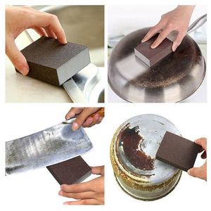 Esponja de limpieza rectangular Junxia Diamond Grit Pot Scrubber Nano para cocina, para eliminar incrustaciones y suciedad negra. - Product Image 1