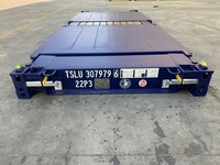 Conteneur de transport à plateforme de 20 pieds de qualité industrielle à haute capacité de charge, conteneur à plateforme ouverte latérale
