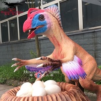 Dinosaure interactif animatronique réaliste Oviraptor pour événements sur le thème des dinosaures