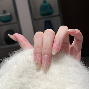 <span class=keywords><strong>Uñas</strong></span> Postizas de Matcha Vainilla con Diseño de Ojo de Gato, Estilo Dulce, Hechas a Mano, con Detalles <span class=keywords><strong>en</strong></span> <span class=keywords><strong>Amarillo</strong></span> Crema y Estilo Francés - Product Image 4