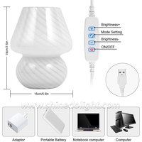 Lampe de bureau en verre créative célèbre veilleuse de chambre à coucher lampe de chevet de sommeil