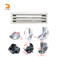 Pièces de systèmes CVC : Grille de ventilation en alliage d'aluminium, diffuseurs d'air série 6000, dissipateur thermique, pliage, découpe, soudage
