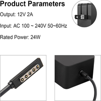 Nouvel adaptateur secteur pour ordinateur portable 24W 12V 2A pour Microsoft Surface RT Surface Pro 1 pour Surface 2 1512 1513 1516 1572 Chargeur