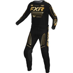 Traje de Carreras de Motocicleta FXR Complete MX Clutch Negro Dorado 32 M - Product Image 1