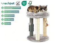 Dropshipping d'usine designer petit arbre à chat maison cadre d'escalade intérieur gris peluche chat griffoir lit pour petits chats