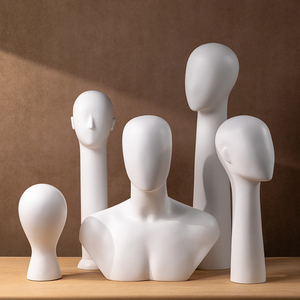 Tête de <span class=keywords><strong>Mannequin</strong></span> Blanche Homme Femme à Cou Long pour Présentation de Perruques, Chapeaux, Écharpes, Bijoux – Modèle de Tête pour <span class=keywords><strong>Vitrine</strong></span> de Magasin de Vêtements - Product Image 2
