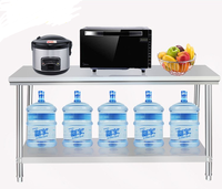 TARZAN – Table de travail en acier inoxydable, équipement de cuisine commerciale, Table de travail en acier inoxydable