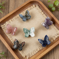 chaude sculpté à la main Mini cristal Animal hérisson naturel guérison Quartz semi-précieux pierre grappe artisanat pour cadeau