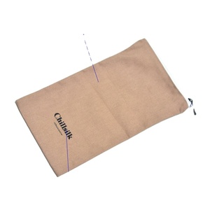 Bolsa de Almacenamiento con Cierre de Lona de Algodón Ecológica Color Marrón Claro con Logotipo LN-46 - Product Image 3