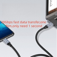 Câble USB 3.2 C vers C plaqué or DFX 4K60Hz 2M 20Gbps 100W tressé avec E-Marker pour téléphone portable, ordinateur portable et moniteur de studio