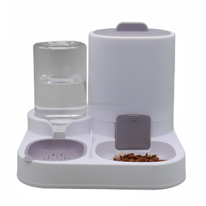 ชุดเครื่องจ่ายน้ำและป้อนน้ำอัตโนมัติแบบ2อิน1เครื่องจ่ายอาหารแมวแบบถ่วงน้ำหนักชามให้อาหารสัตว์เลี้ยงสำหรับสุนัขและแมว - Product Image 6
