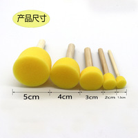 Enfants BRICOLAGE peinture tool set 5pcs mousse peinture brush set ronde timbre croquis dessin outils