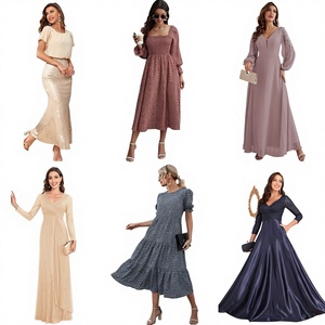 Liquidación al por Mayor de Vestidos de Noche Largos Formales de Verano para Mujer, Elegantes, Modernos, Sexys, con Tirantes y Pliegues - Product Image 1