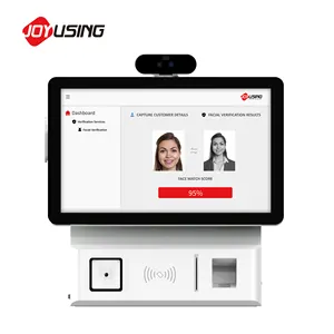 Paspoort Scanner Kiosk Desktop Android Pos Touchscreen 15.6 Inch Retail Pos Systeem Identiteit Verifiëren Workstation All-In-One